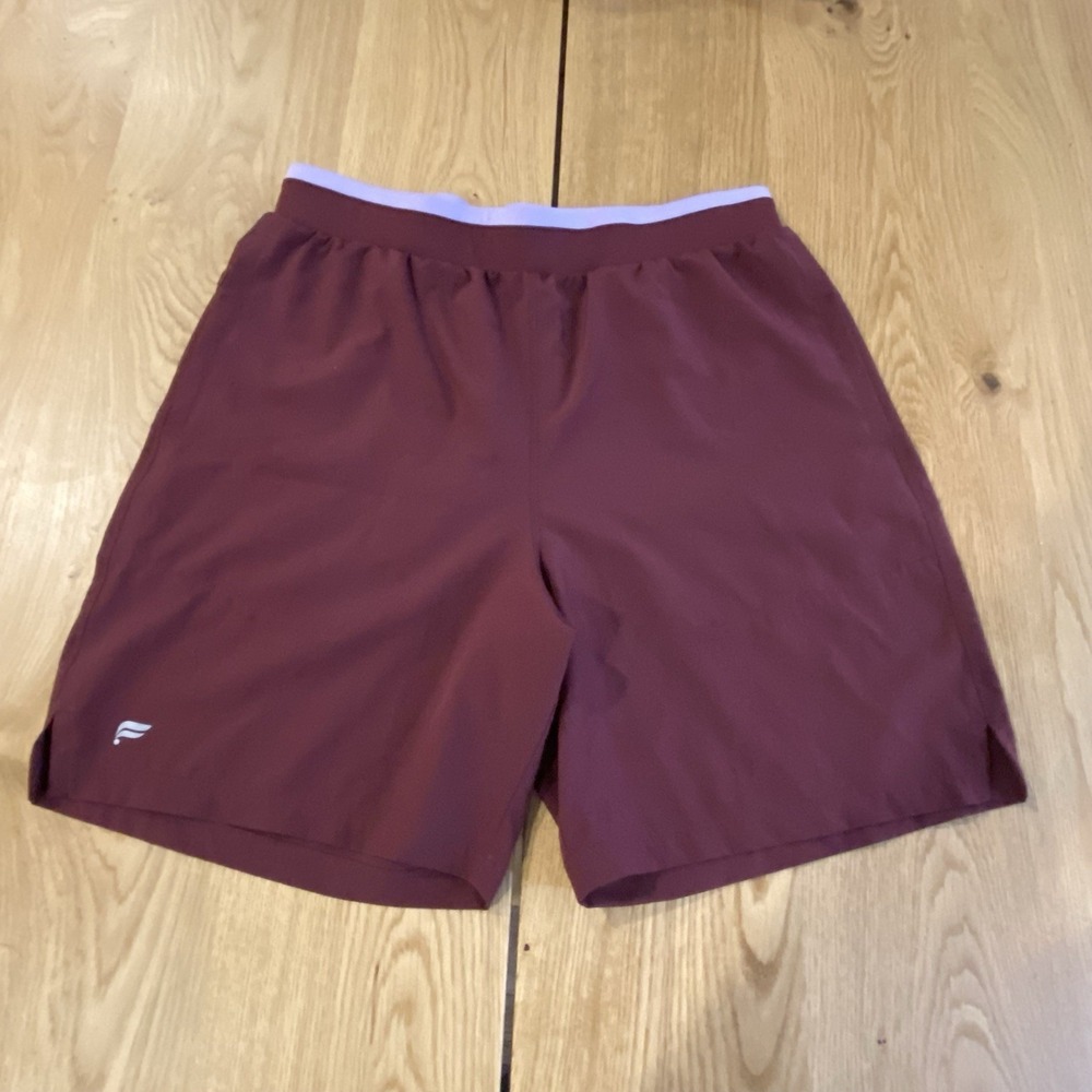 Fabletics Shorts Mens Sm Red Burgandy The‎ Fundamental Short II Lined Training